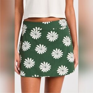 Outdoor Voices Green Floral Athletic Skort